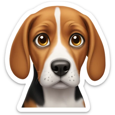 Beagle with puppy dog eyes sticker