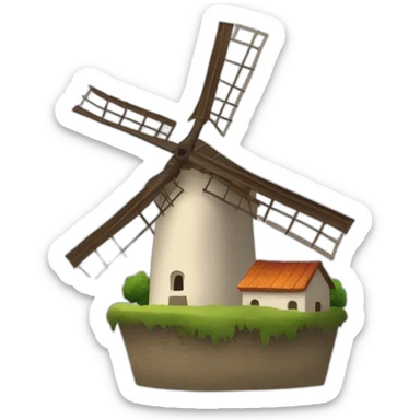 molino viento dos aspas sticker