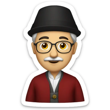 ottoman scientist with fez sticker