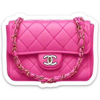 pink chanel purse sticker