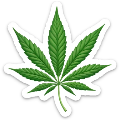 Cannabis leaf with rotation design on our sticker