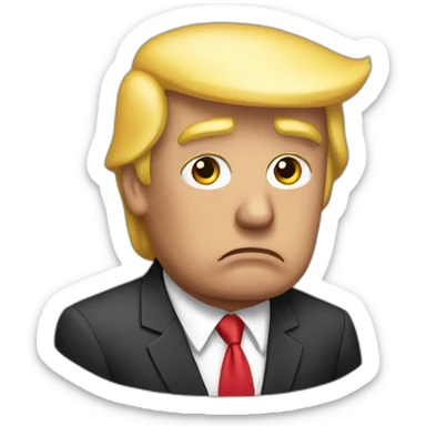 Trump sad sticker