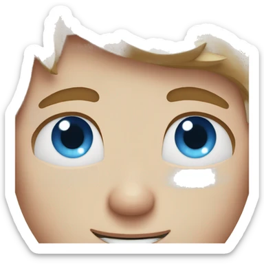  A guy blue eyes and freckles  sticker