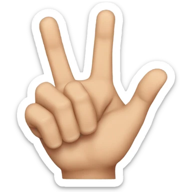 Male hands with fingers crossed  sticker