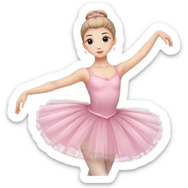 ballerina dancer in ballet pose sticker
