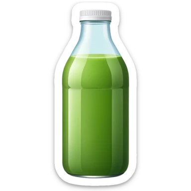 Green juice bottled  sticker