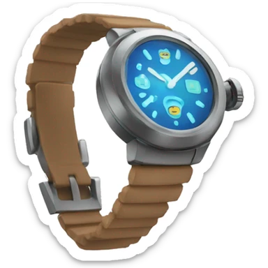 an emji showing a watch with a vibration symbol sticker