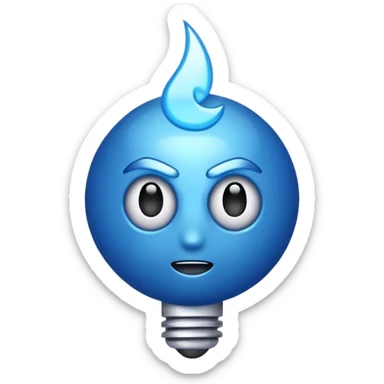 genera un razo azul como ese sticker