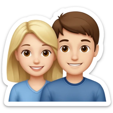 Intimate girl and boy sticker