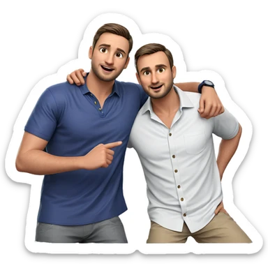 boys in casual attire sticker