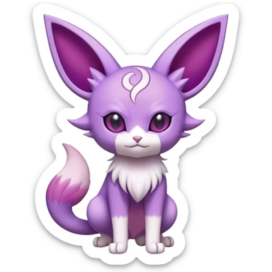 Espeon-Skitty-Fakémon-hybrid-creature (full body)  sticker
