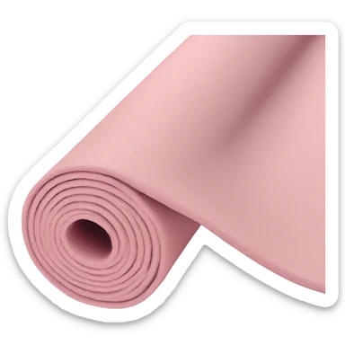 light pink rolled yoga mat  sticker