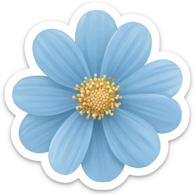 Light blue flower sticker