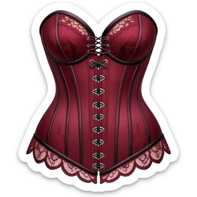 Burgundy Lace Corset sticker