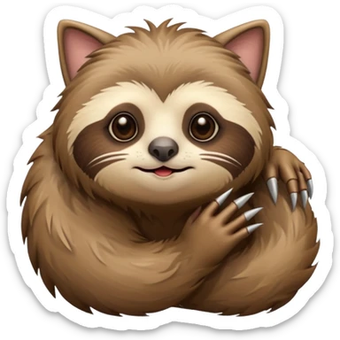 A un gato con una mezcla de un perezoso?  sticker