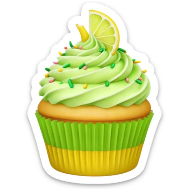 Lemon lime cupcake  sticker