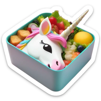 Unicorn bento box sticker