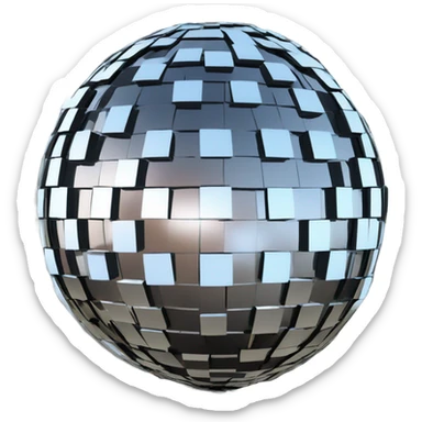 Disco ball sticker