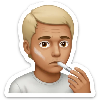 Guy snorting cocaine emoji sticker