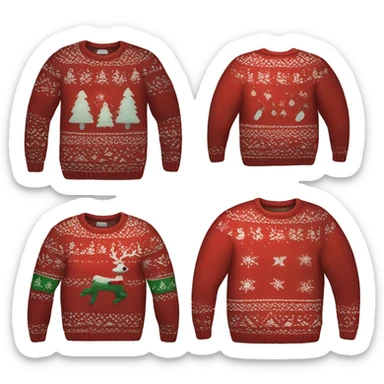 Christmas sweater sticker