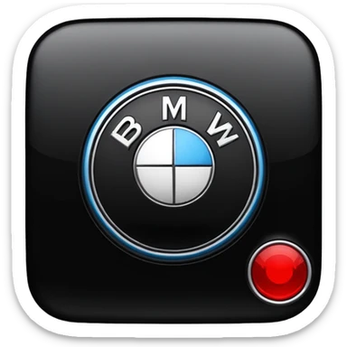 Bmw logo black red sticker