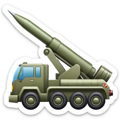 mobile missle launcher on wheels sticker