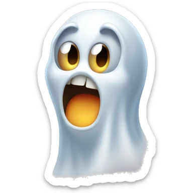 casper the ghost scaring a child sticker