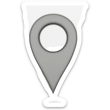 white map gps with grey outlines sticker