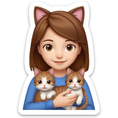 gamer girl cute cats sticker