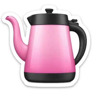 Pink coffee pot sticker