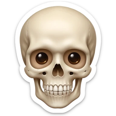 A skull and a shocked in one sticker