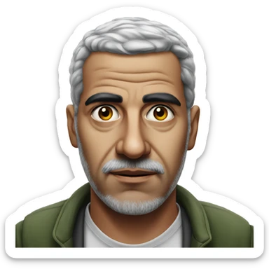 Palestinian man photorealistic serious sticker