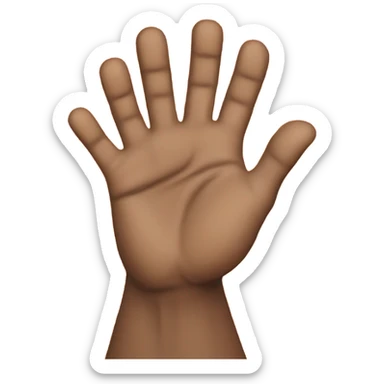 Orange hands in praise sticker