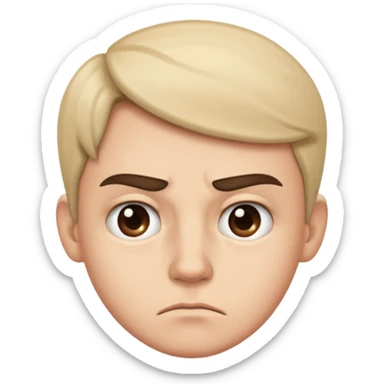 Disgusted side eye sticker