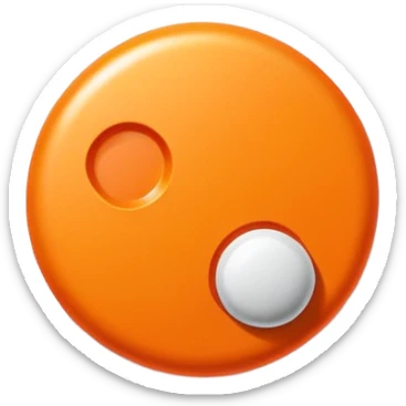 Round orange 30mg adderall with line shadow down center sticker