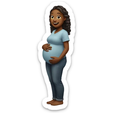 Happy pregnant genetic sticker