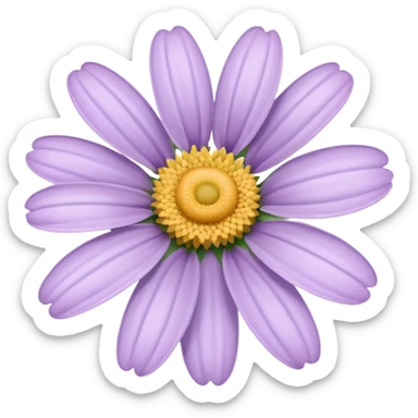 pastel lilac daisy flower sticker