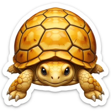 A young yellow tortoise sticker