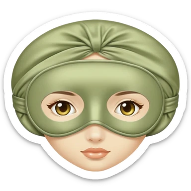 Pale olive Sleep Mask sticker