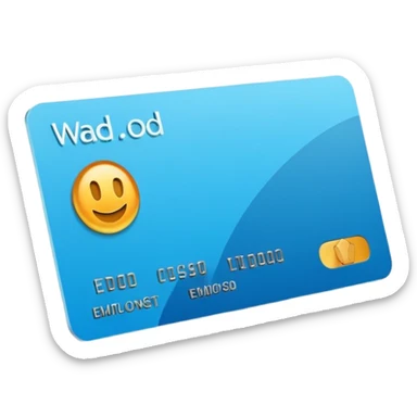 3D corporate card where #FF3D00 is the main visual element, with simple ‘WAD’ text and no other markings (no digits, no logos, no chip). Minimal, modern, high-end. sticker