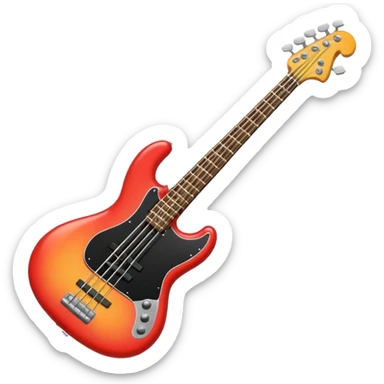 curved bass  sticker