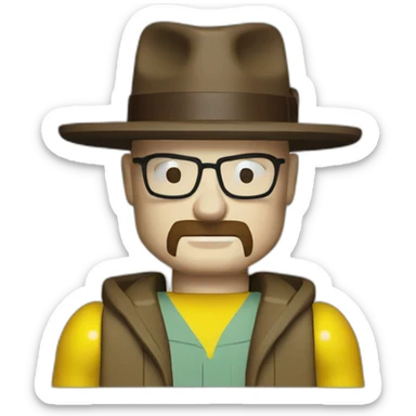 walter white as legos sticker