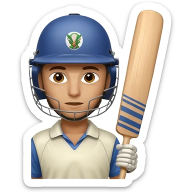 cricket batsman sticker