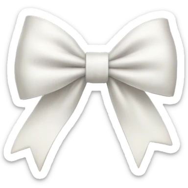 White bow sticker