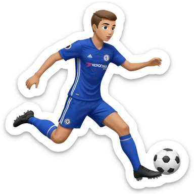 Chelsea FC Soccer player kicking a ball  sticker