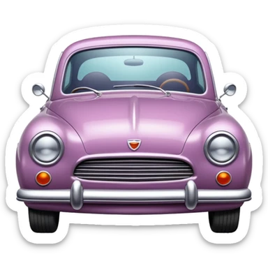 Retro mauve car sticker