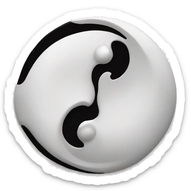 Simplified yinyang sticker