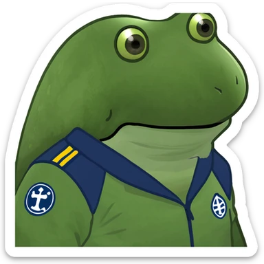 Frog tekwando sticker