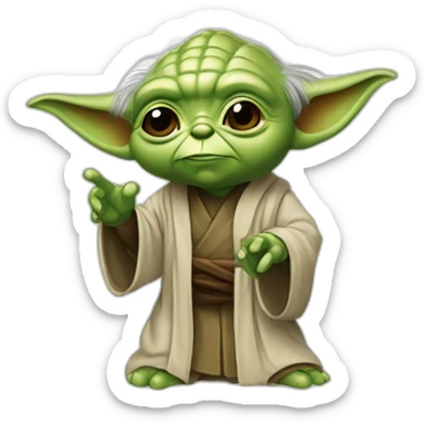 Yoda qui a le pouce levé sticker
