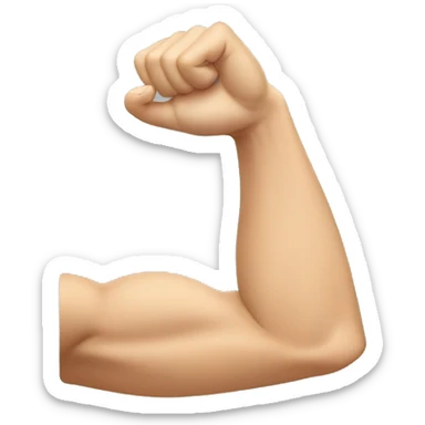 Caucasian woman arm muscles sticker